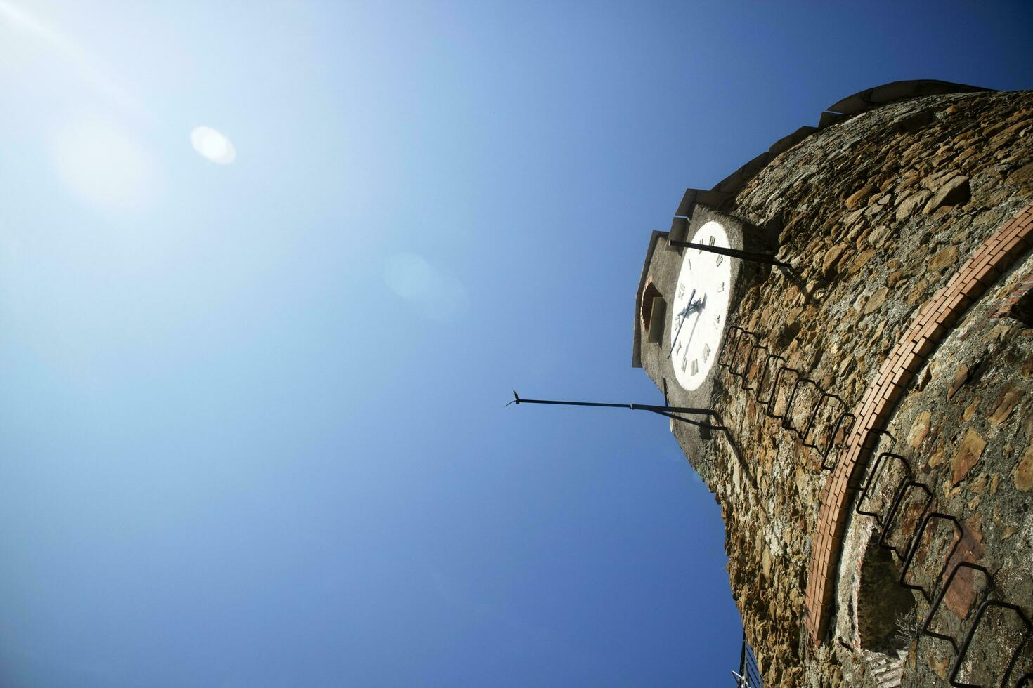 The clock tower in Riomaggiore Cinque Terre photo