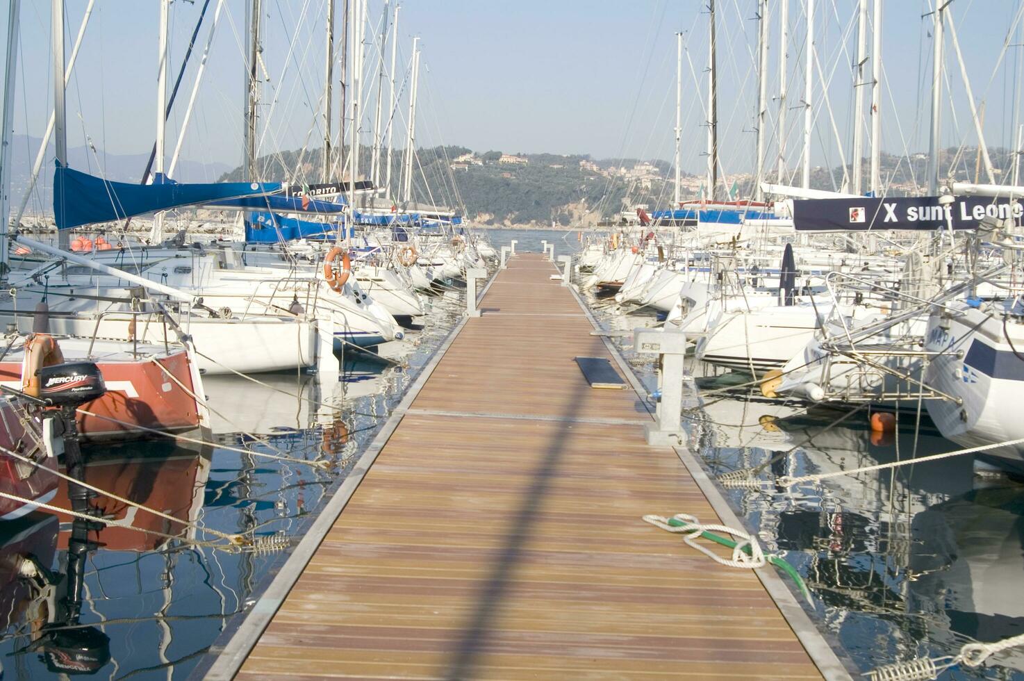 the boats are all white photo