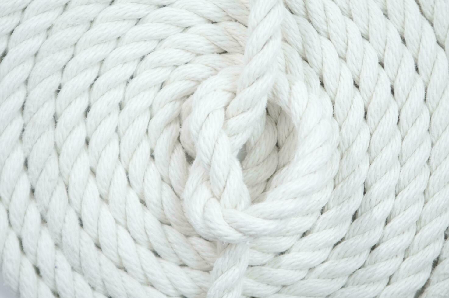 white rope on a white background photo