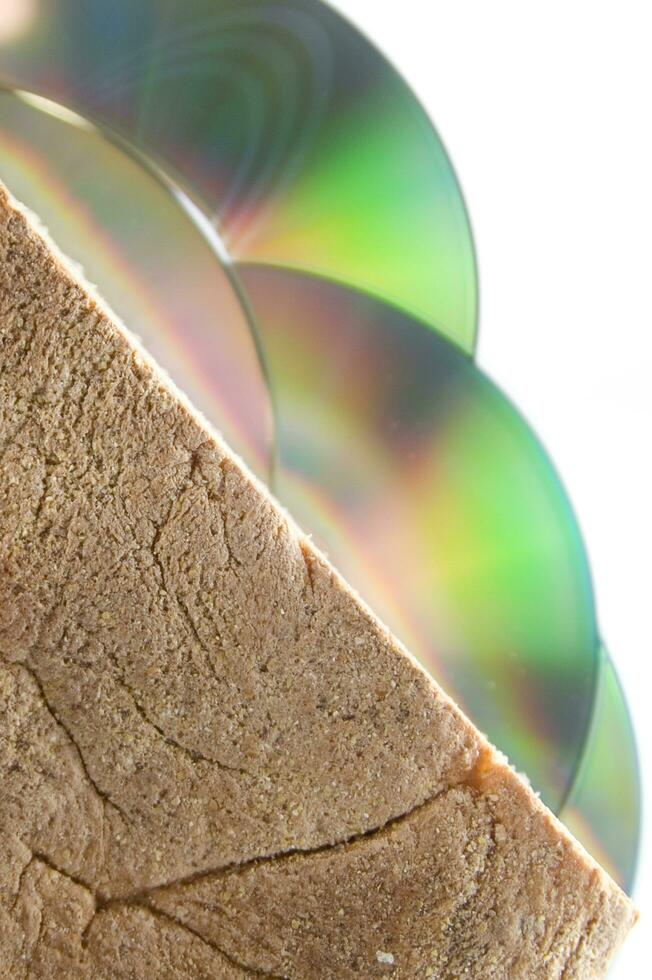 a sandwich with a cd on top of it photo