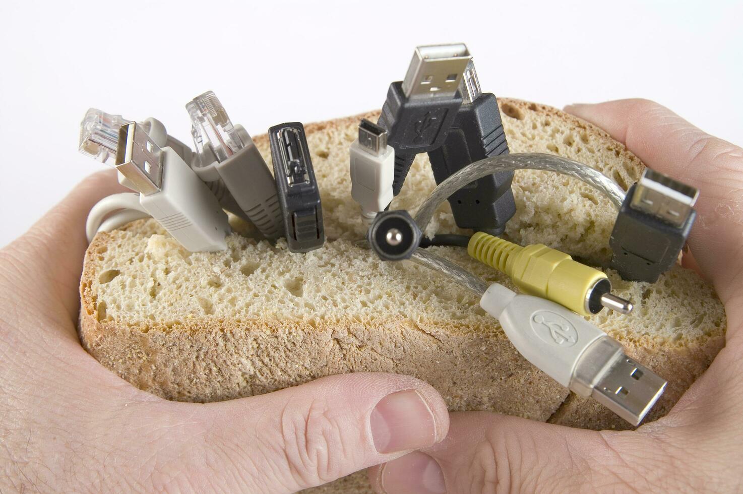 a sandwich with a cd on top of it photo