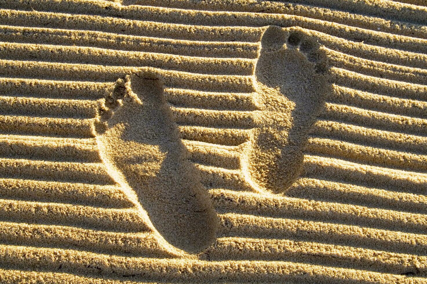 footprints in the sand photo