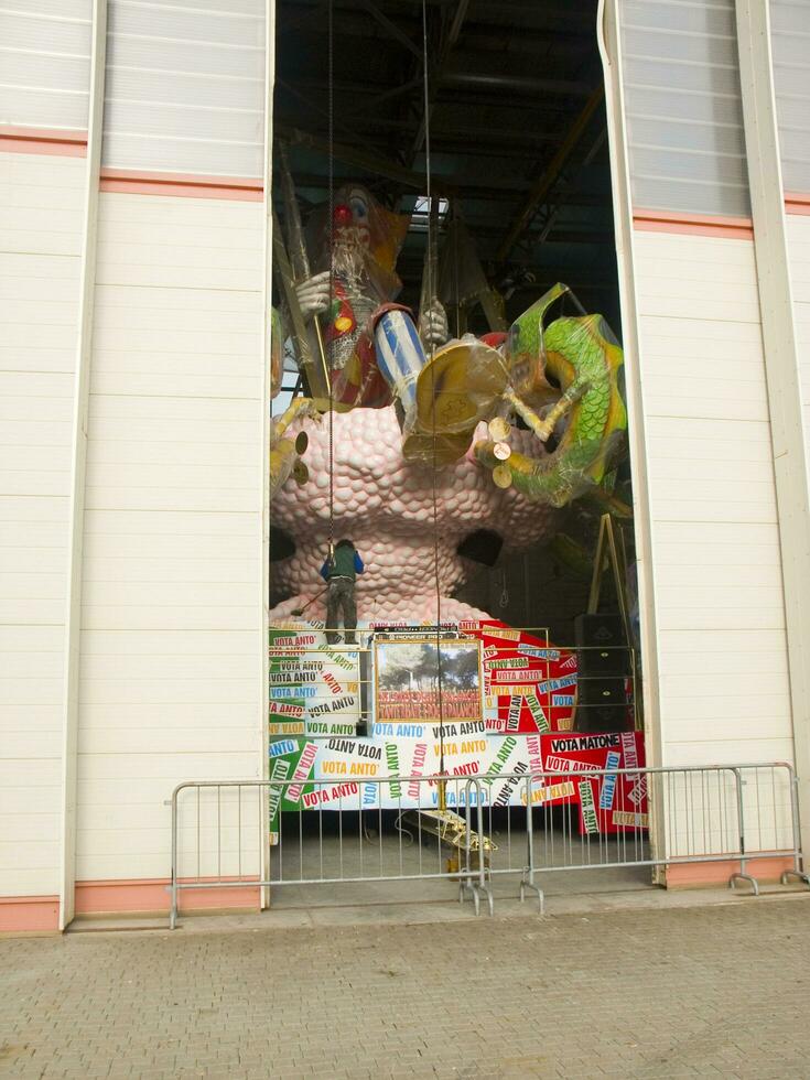 detalles de el mascaras de el carnaval de viareggio foto