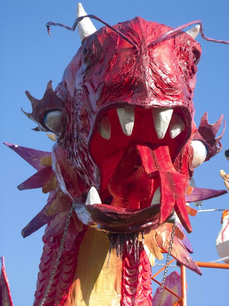 details of the masks of the carnival of Viareggio photo