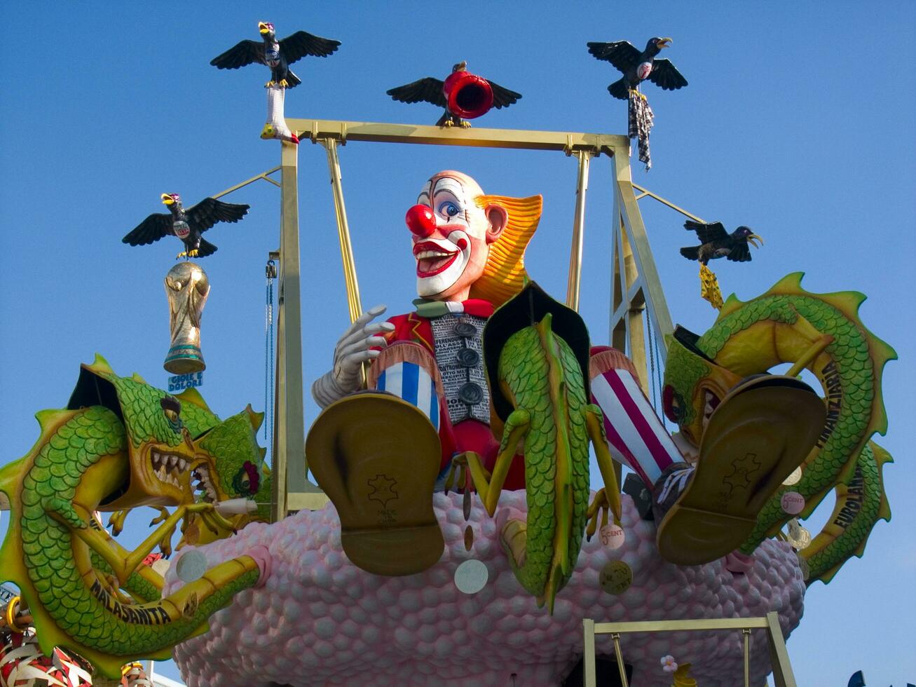 details of the masks of the carnival of Viareggio photo