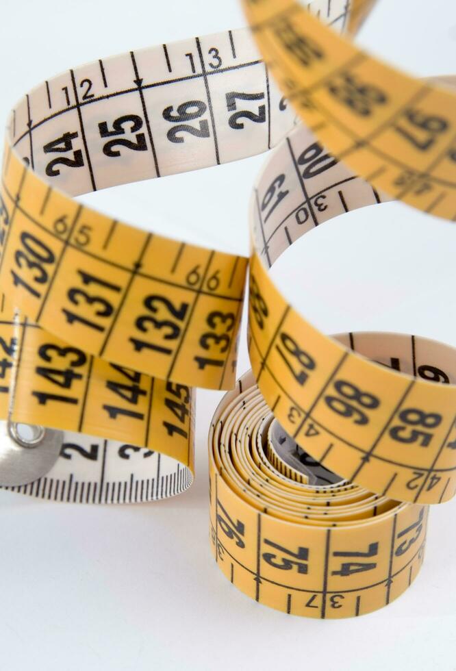 a close up of a measuring tape with numbers photo