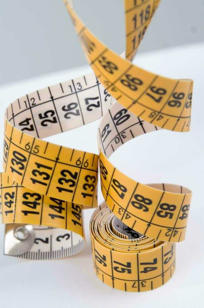 a close up of a measuring tape with numbers photo