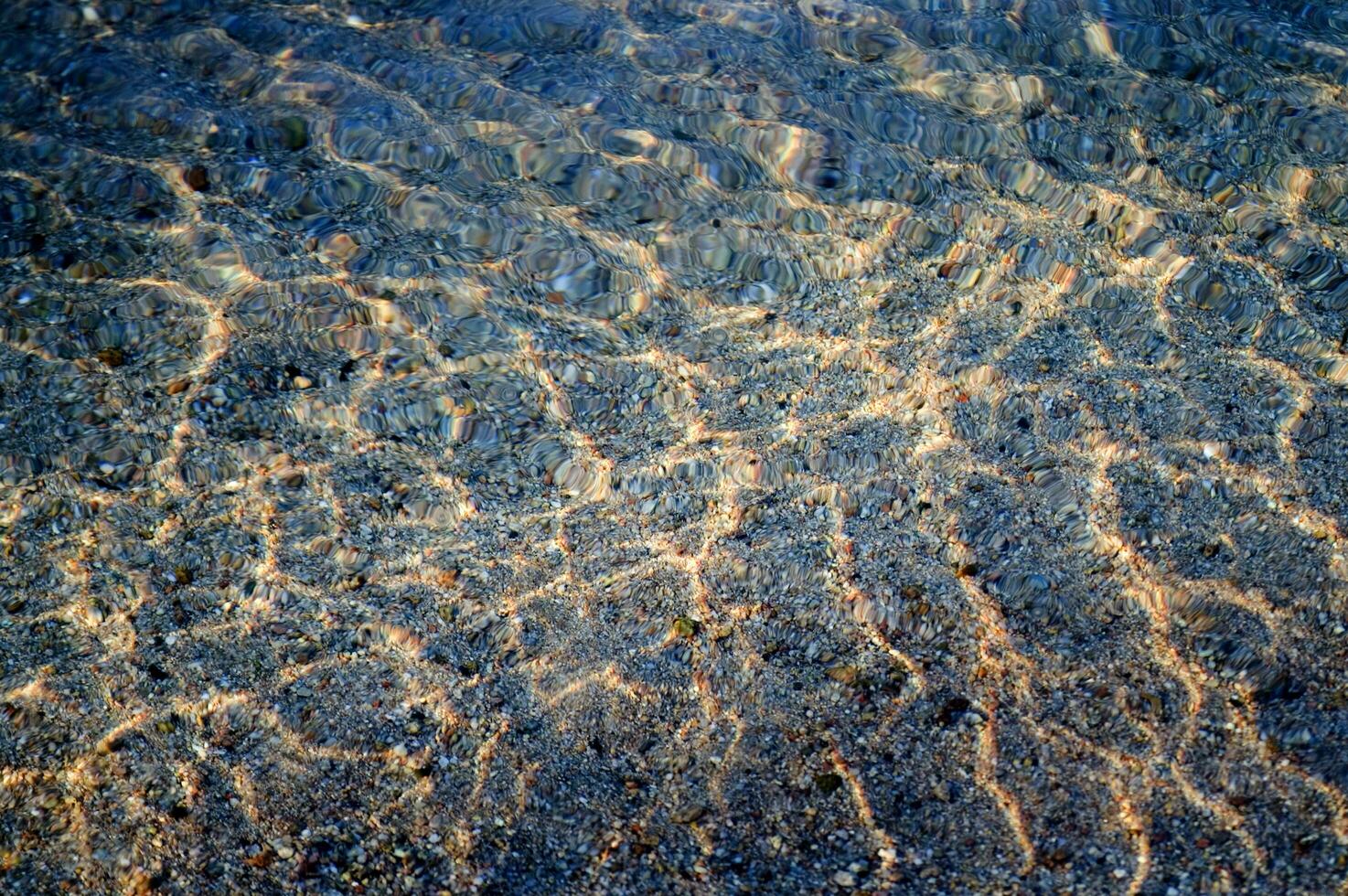 the water is clear and blue with sand photo