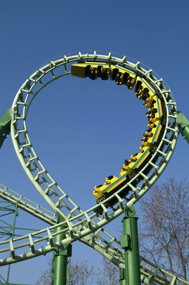 amusement park roller coaster photo