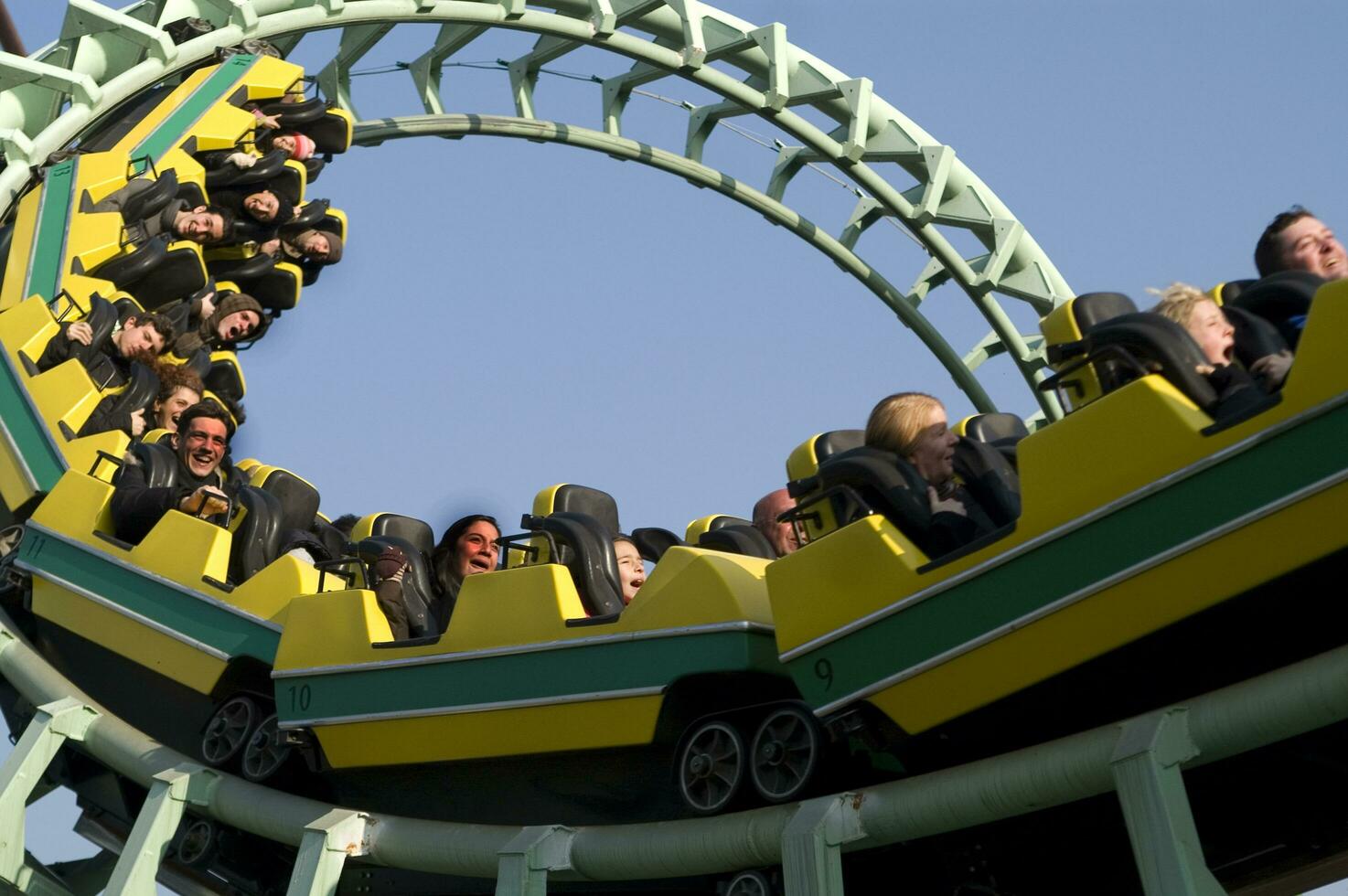 amusement park roller coaster photo
