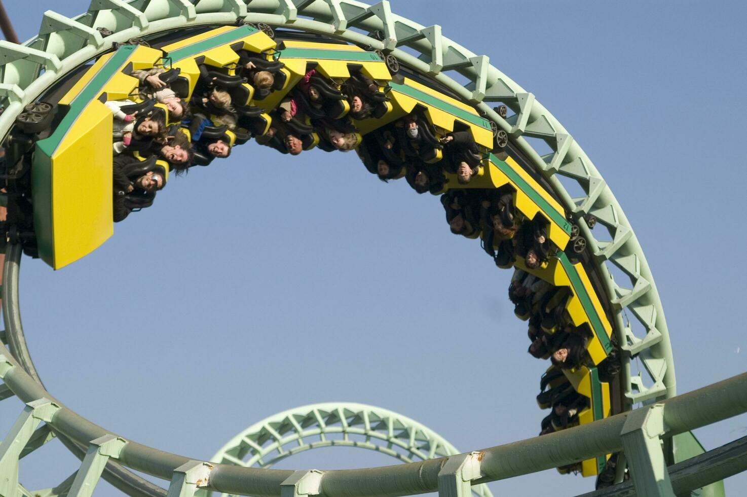 amusement park roller coaster photo