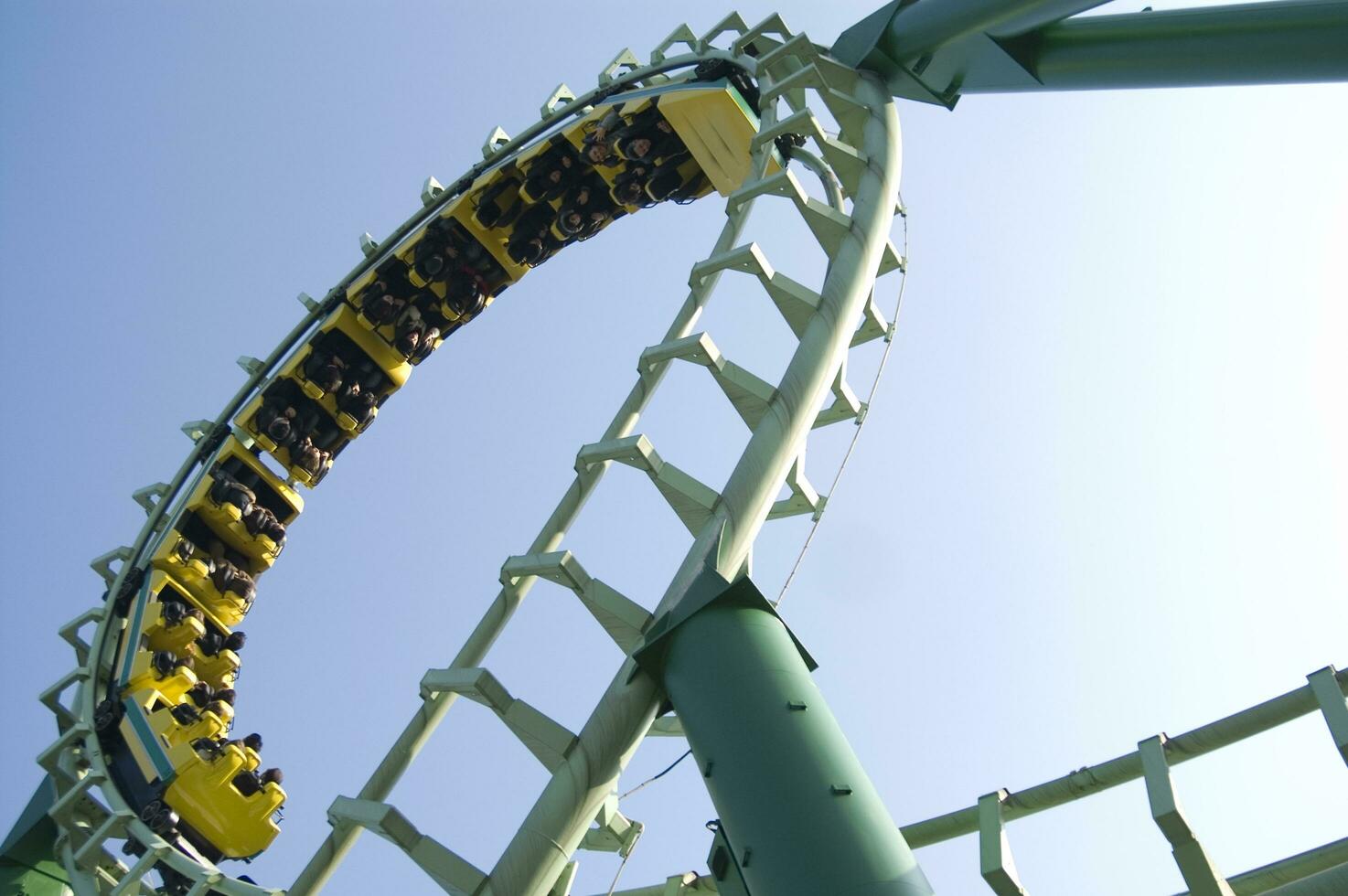 amusement park roller coaster photo