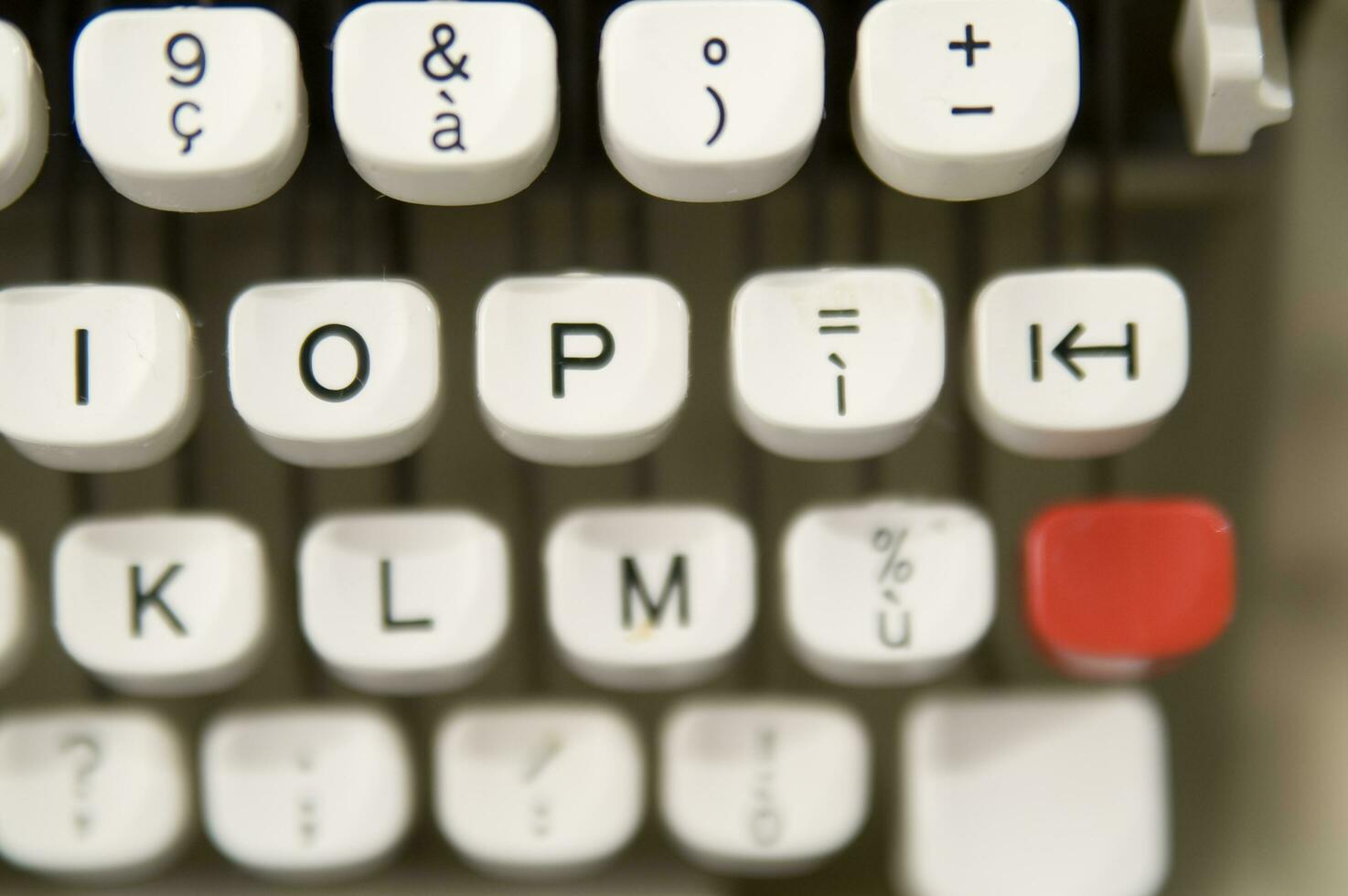 a close up of a typewriter keyboard with the letters oop photo