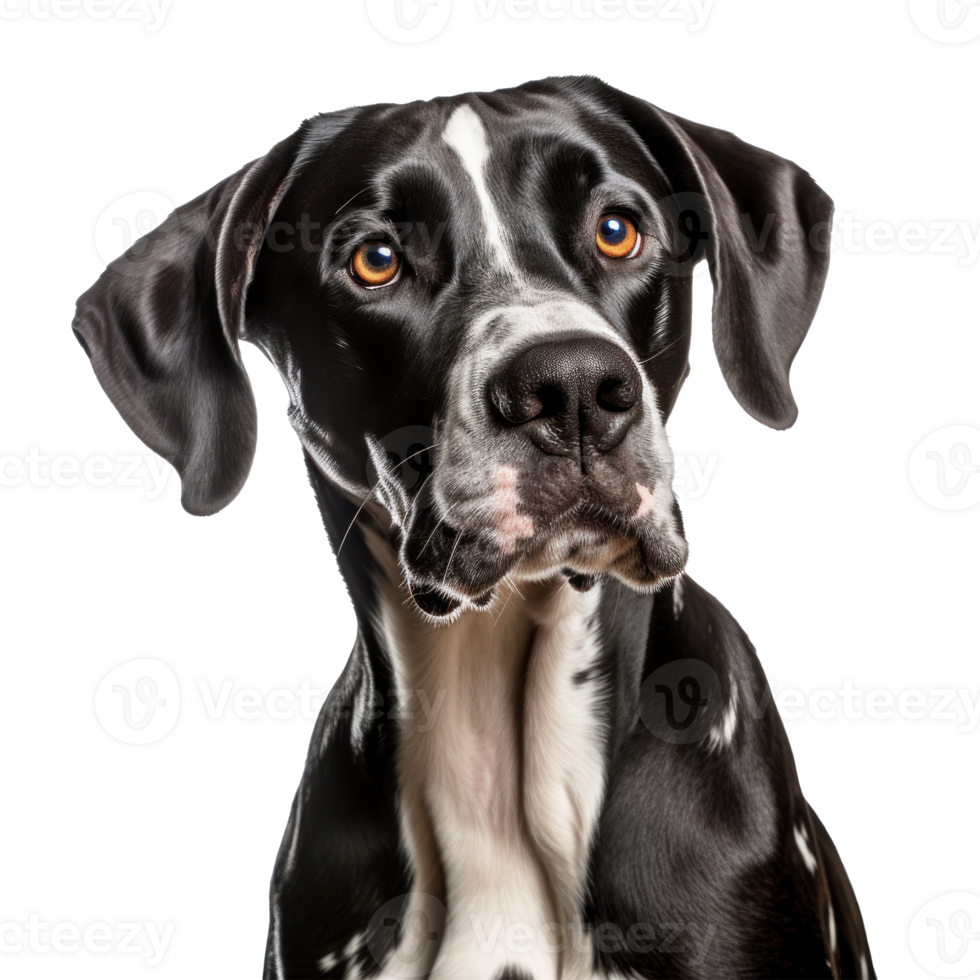 Portrait of harlequin Great Dane png