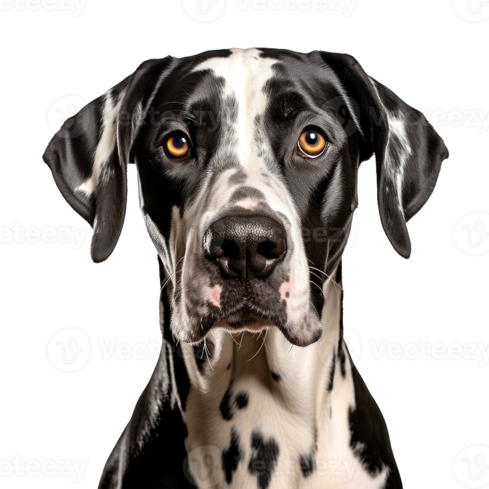 Portrait of harlequin Great Dane png