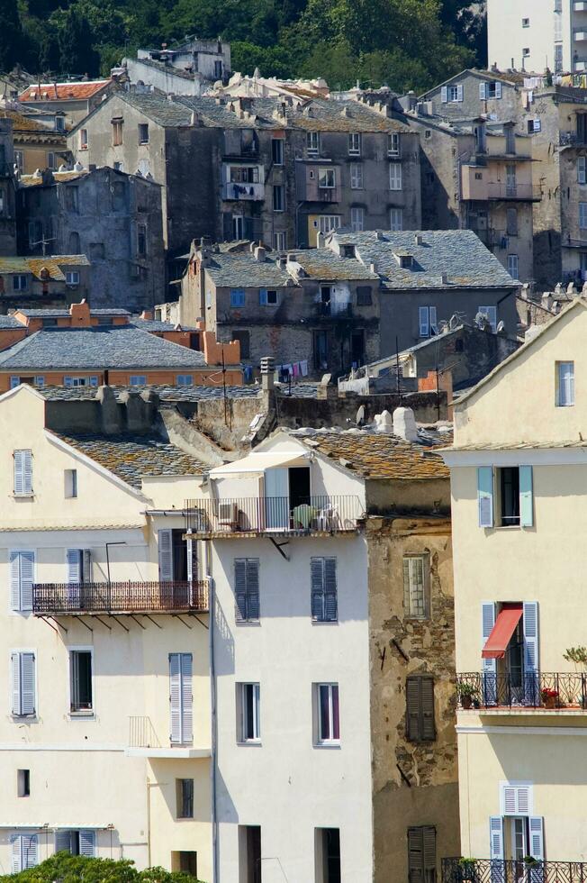 photographic view of the city of Bastia france photo