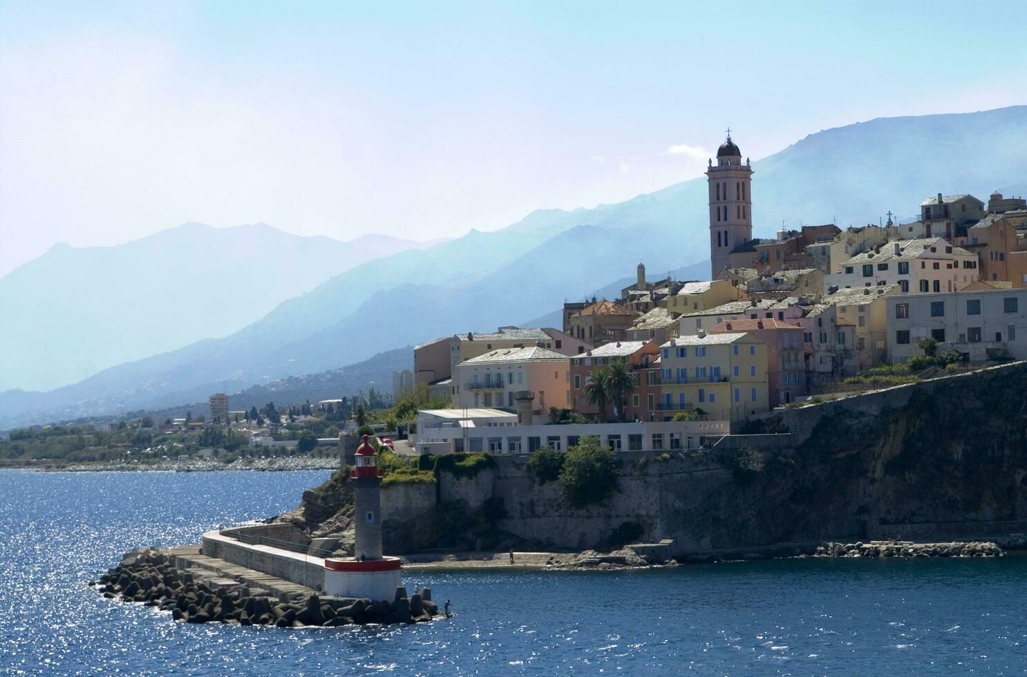 photographic view of the city of Bastia france photo