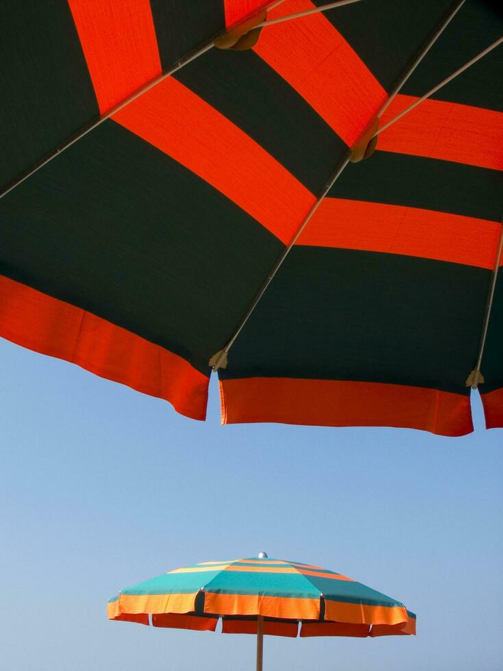classic summer umbrellas photo