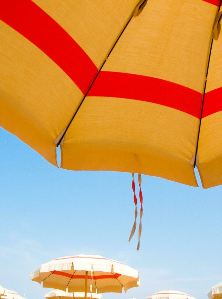 classic summer umbrellas photo