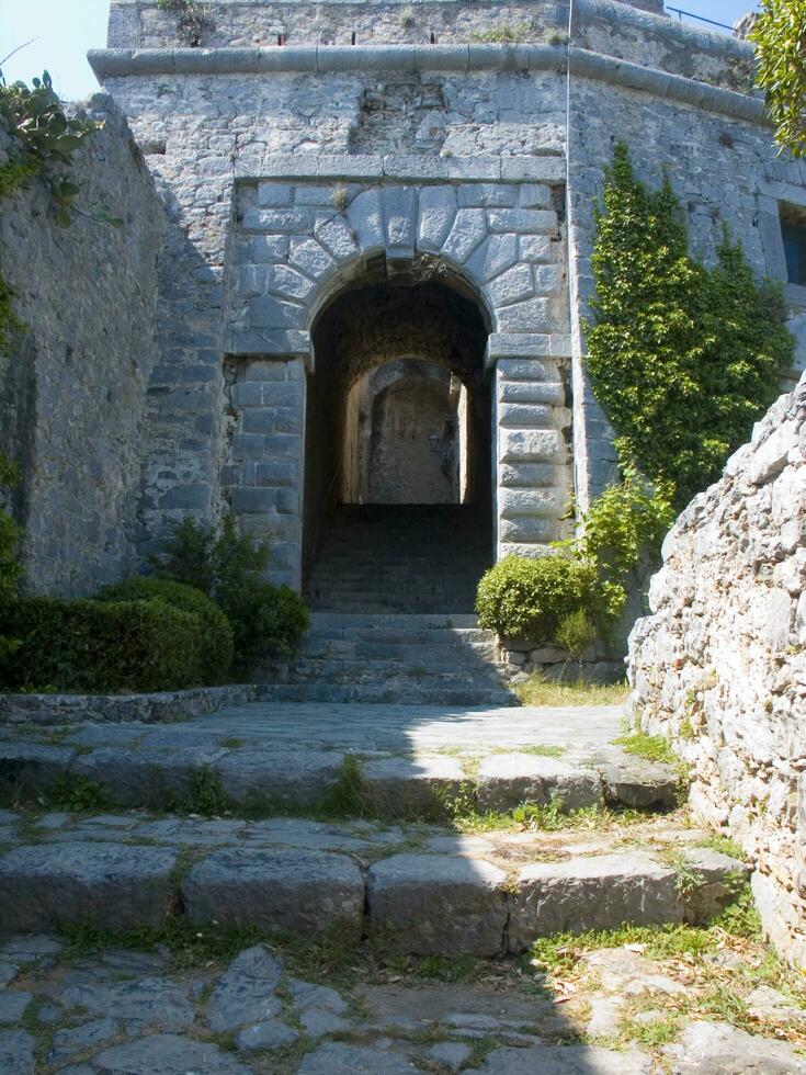 the castle of monterosso alto, italy photo