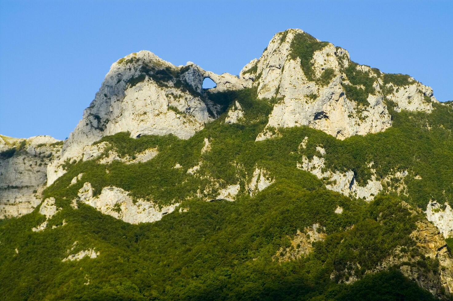 The suggestive view of monte forato italy photo