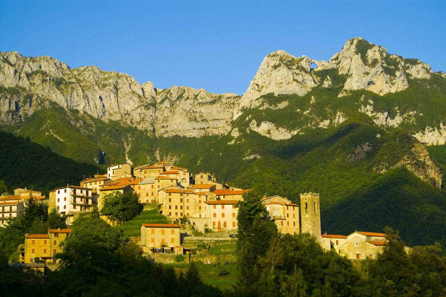 The suggestive view of monte forato italy photo