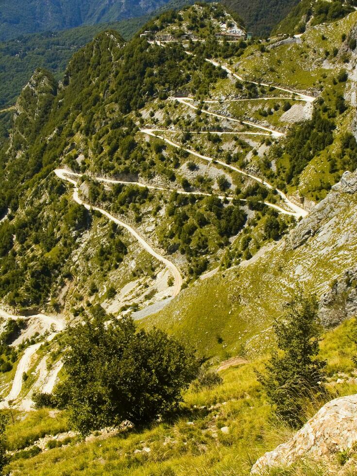 on the roads of the apuan alps italy photo