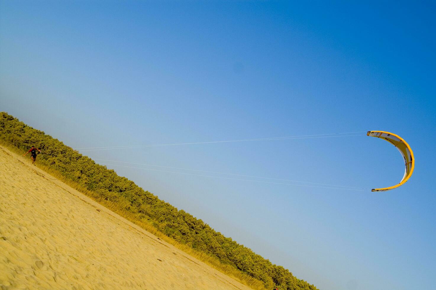 a person parasailing in the ocean photo