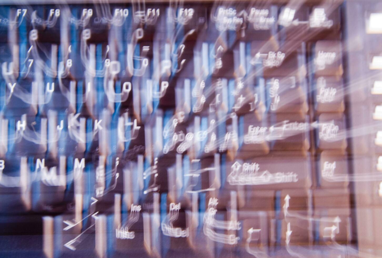 a close up of a keyboard on a laptop computer photo