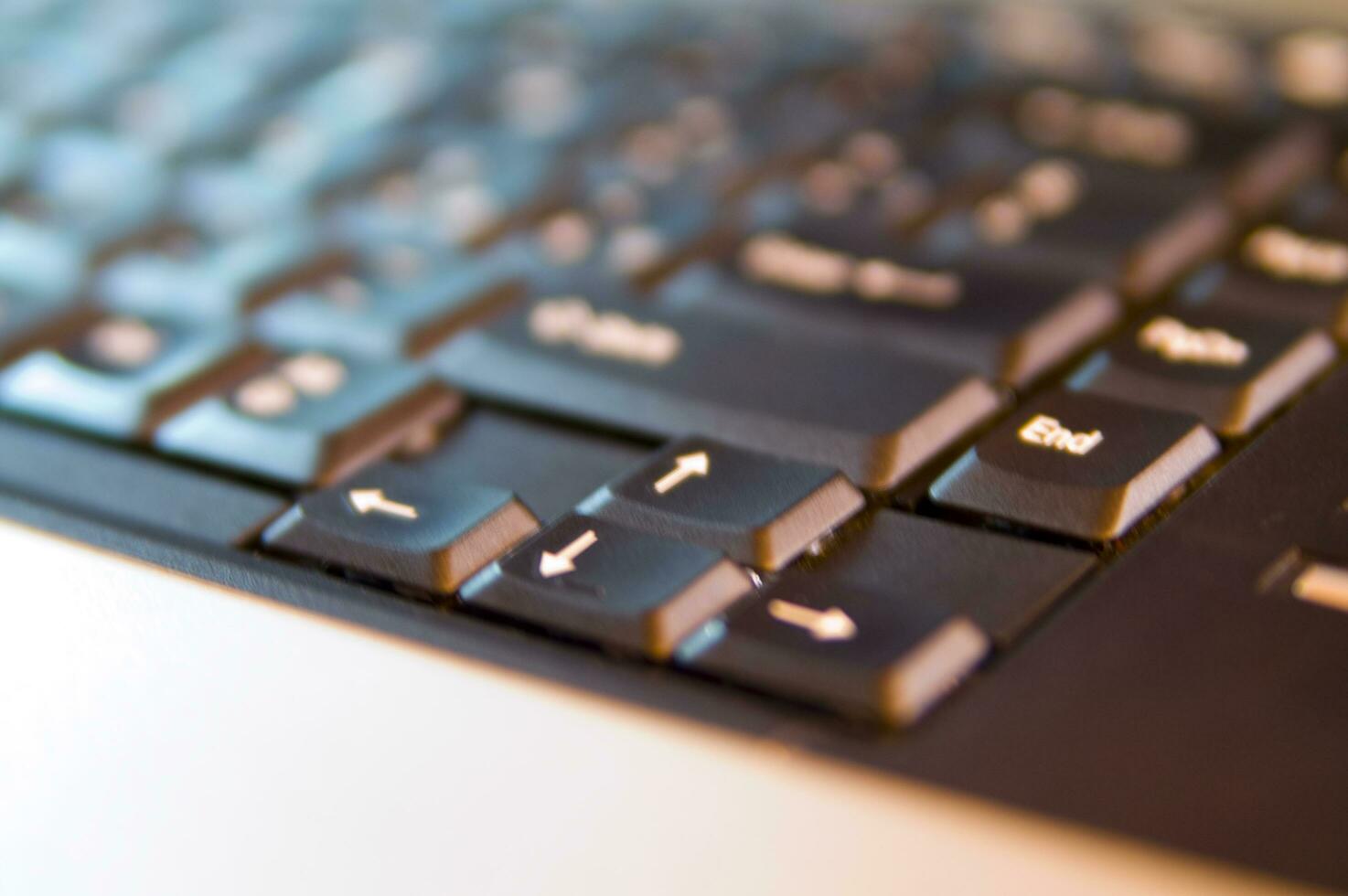 a close up of a keyboard on a laptop computer photo