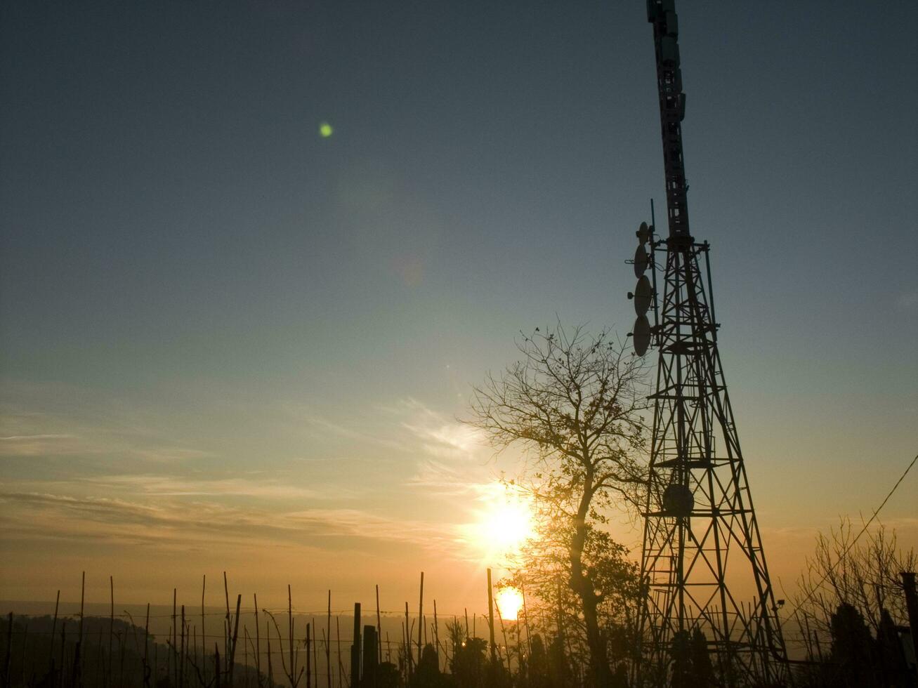 a tower with many different types of antennas photo