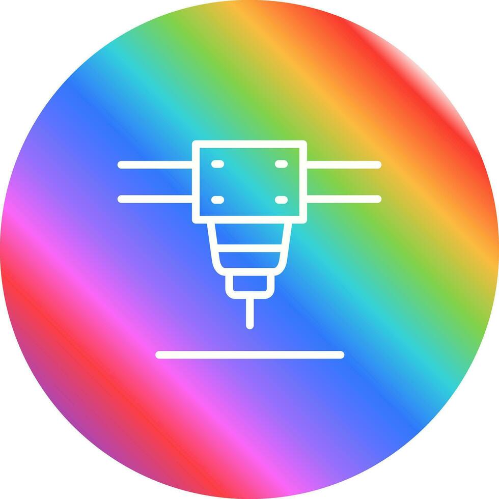 Laser Cutting Machine Vector Icon