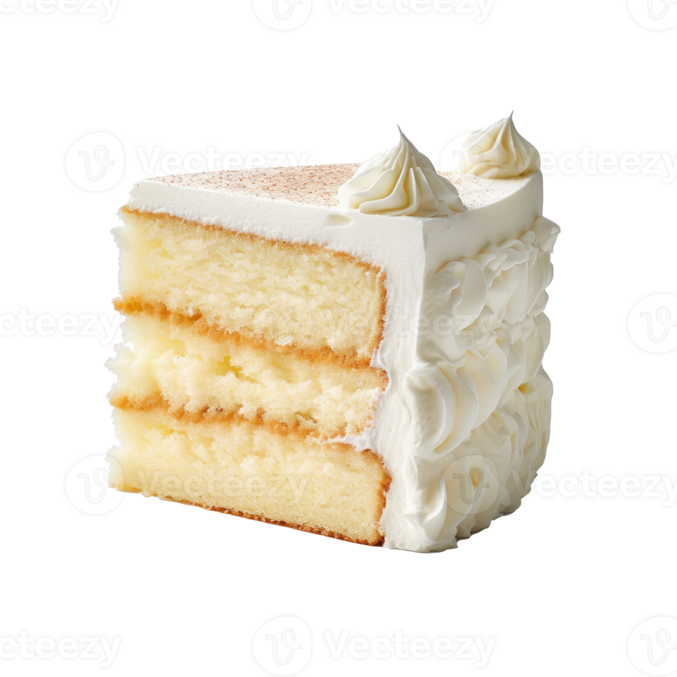 Peace of vanilla cake isolated png