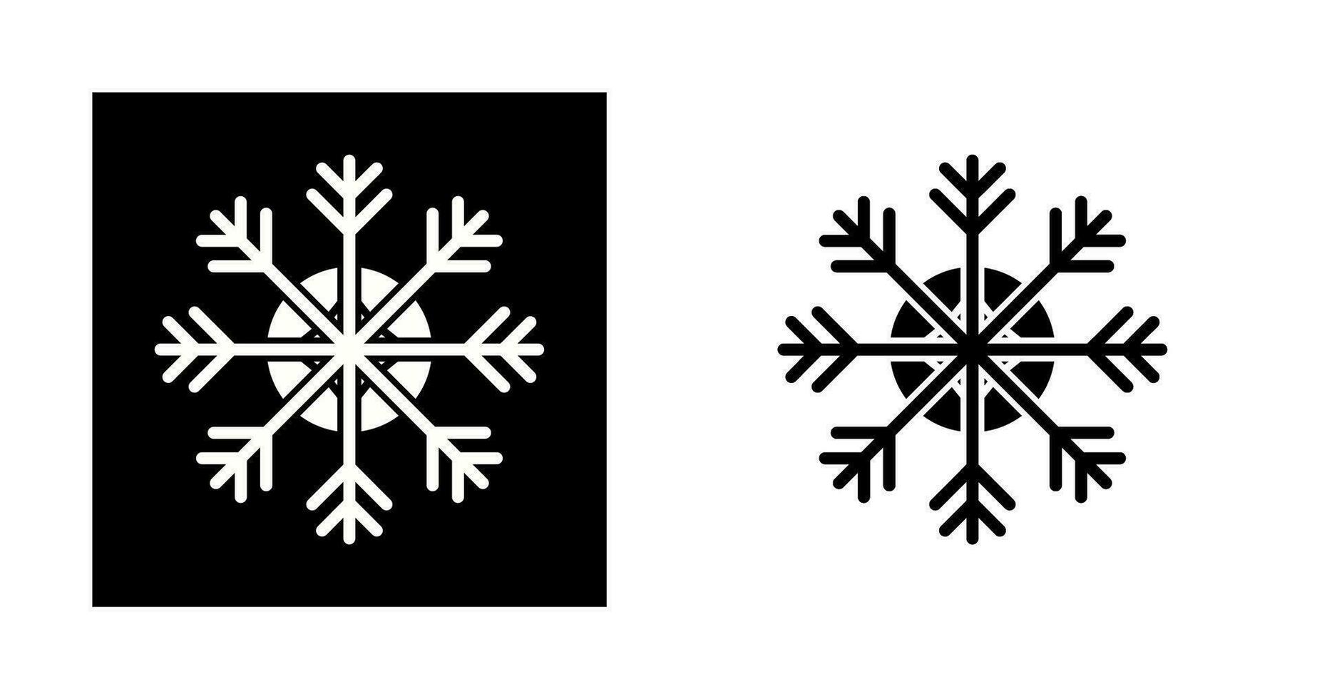 icono de vector de copo de nieve