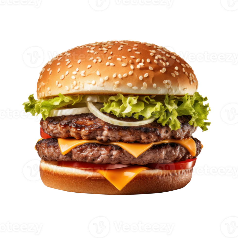 Tasty beef burger isolated png