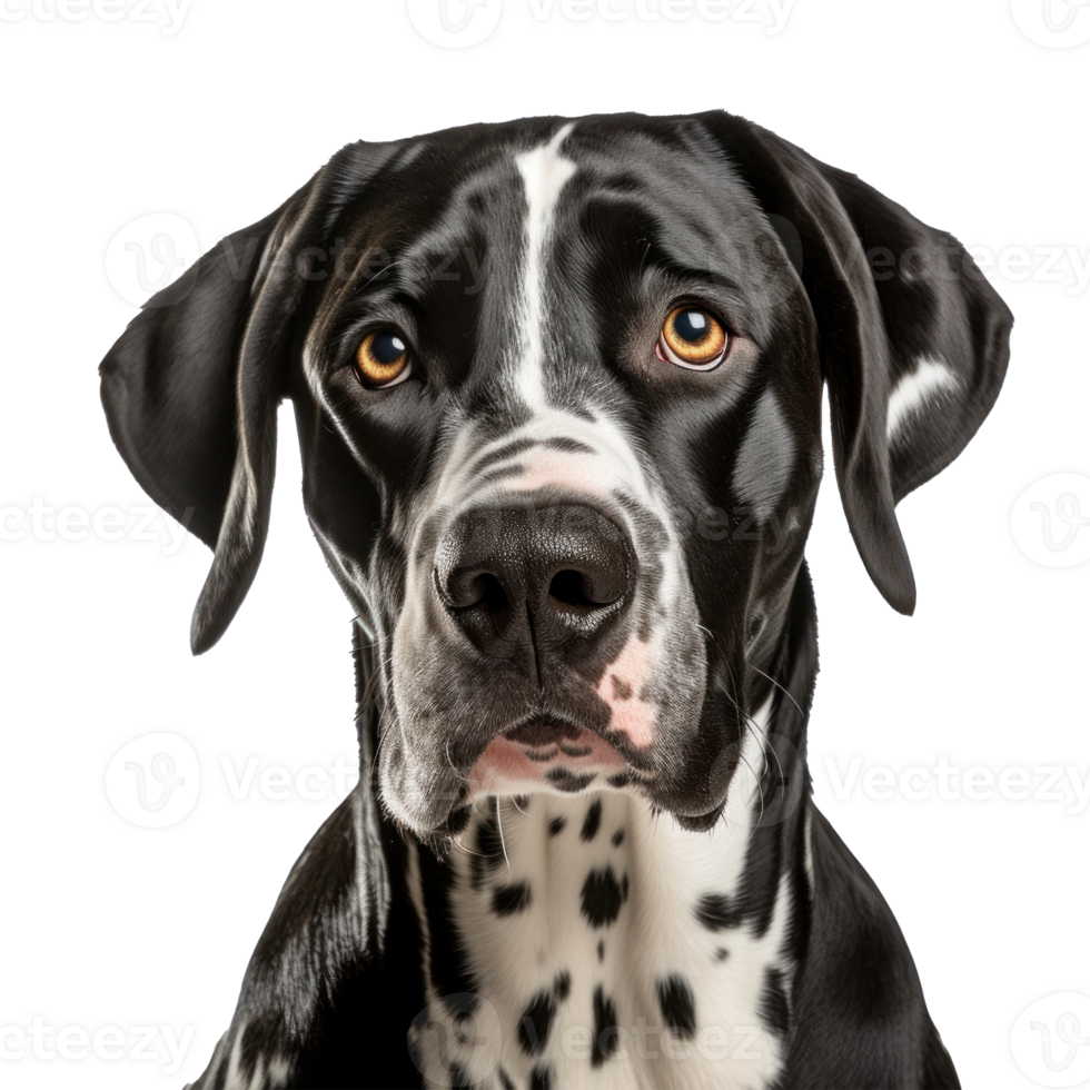 Portrait of harlequin Great Dane png