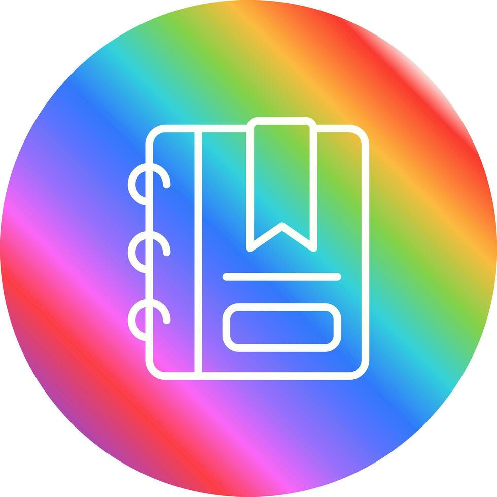 Writing pad with bookmark Vector Icon