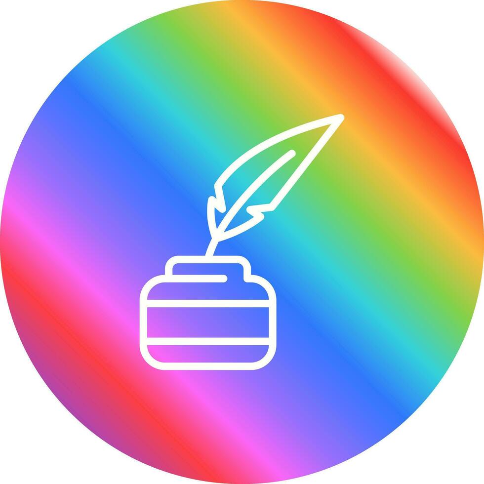 Quill pen with inkwell Vector Icon