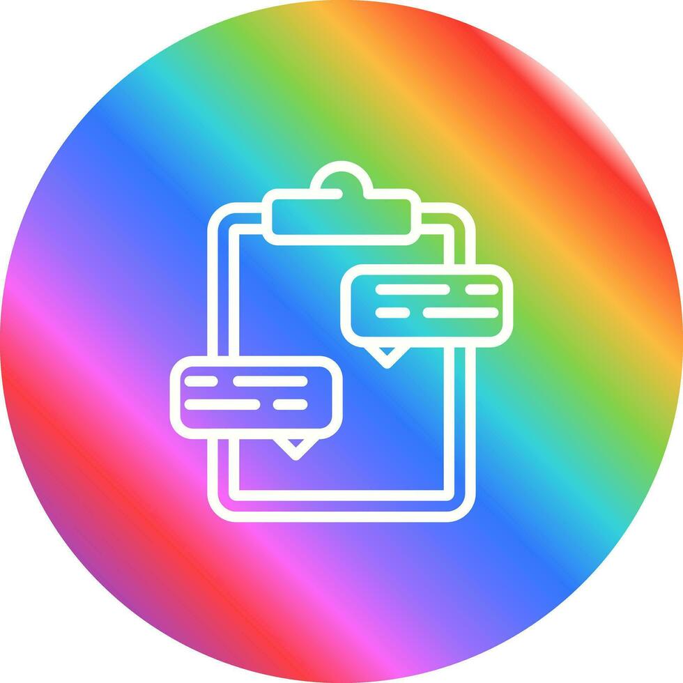 Clipboard with speech bubb Vector Icon