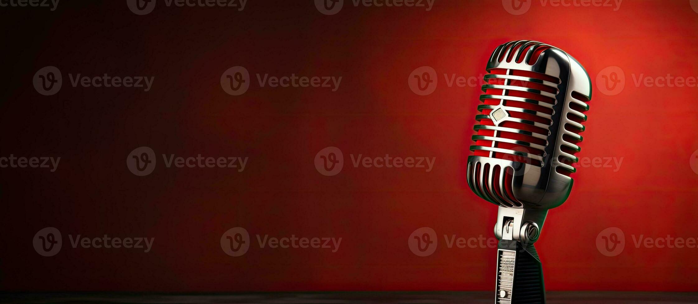 A professional microphone with a background and space to copy photo