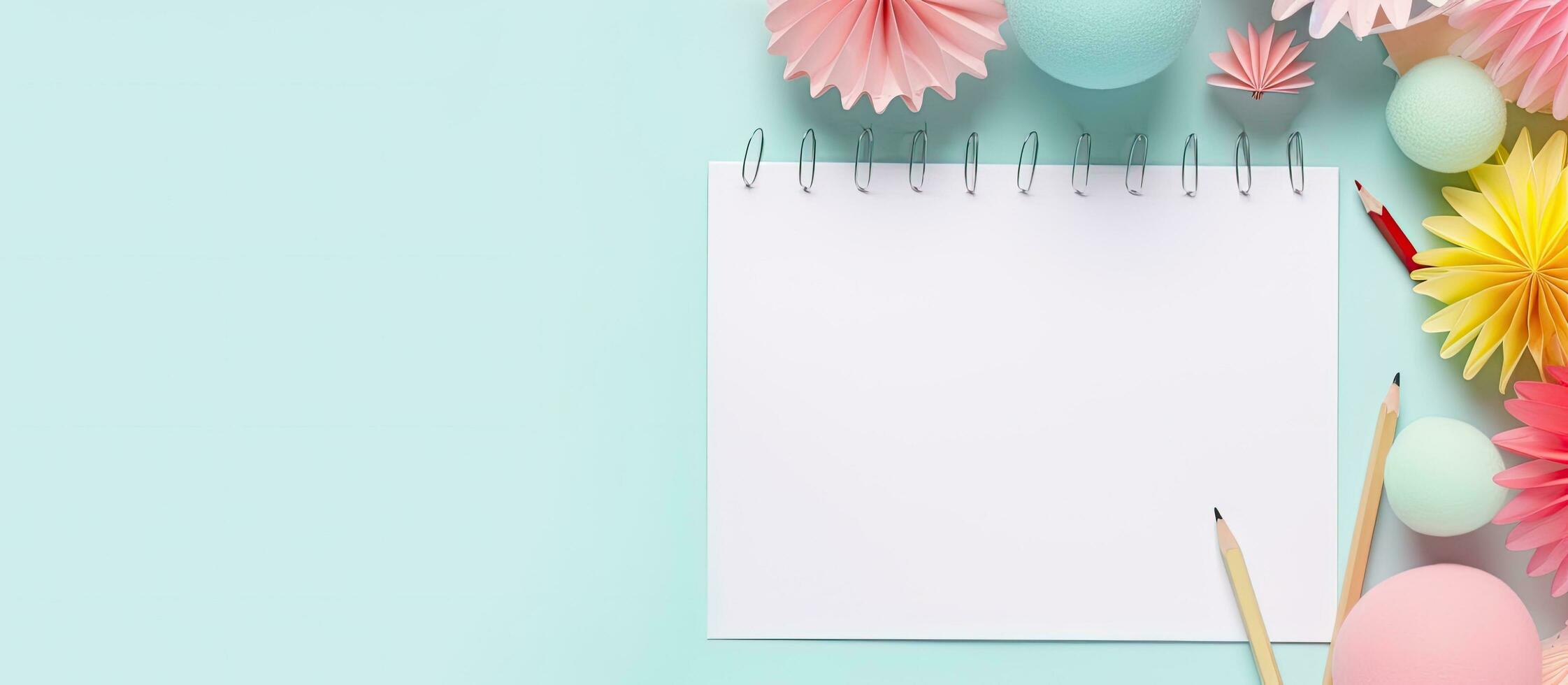 Cute stationery that includes copy space. photo