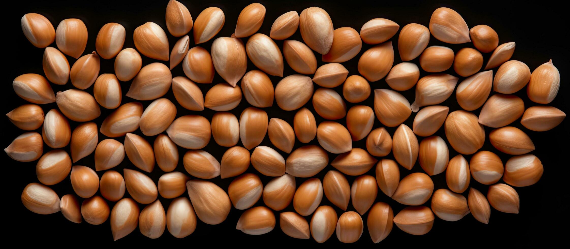 Nut Kernels Texture Background, Group of Hazelnuts Mockup, Pattern of Healthy Organic Nuts, photo