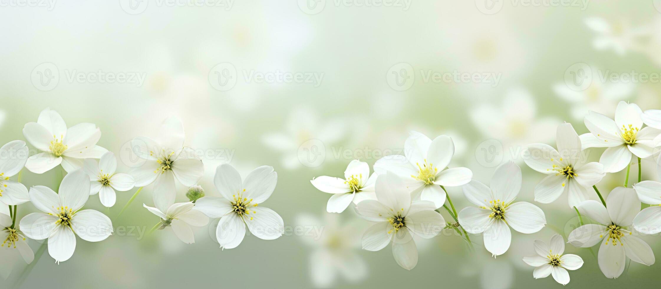 An abstract background with white flowers, a natural floral image that has space for text. Perfect photo