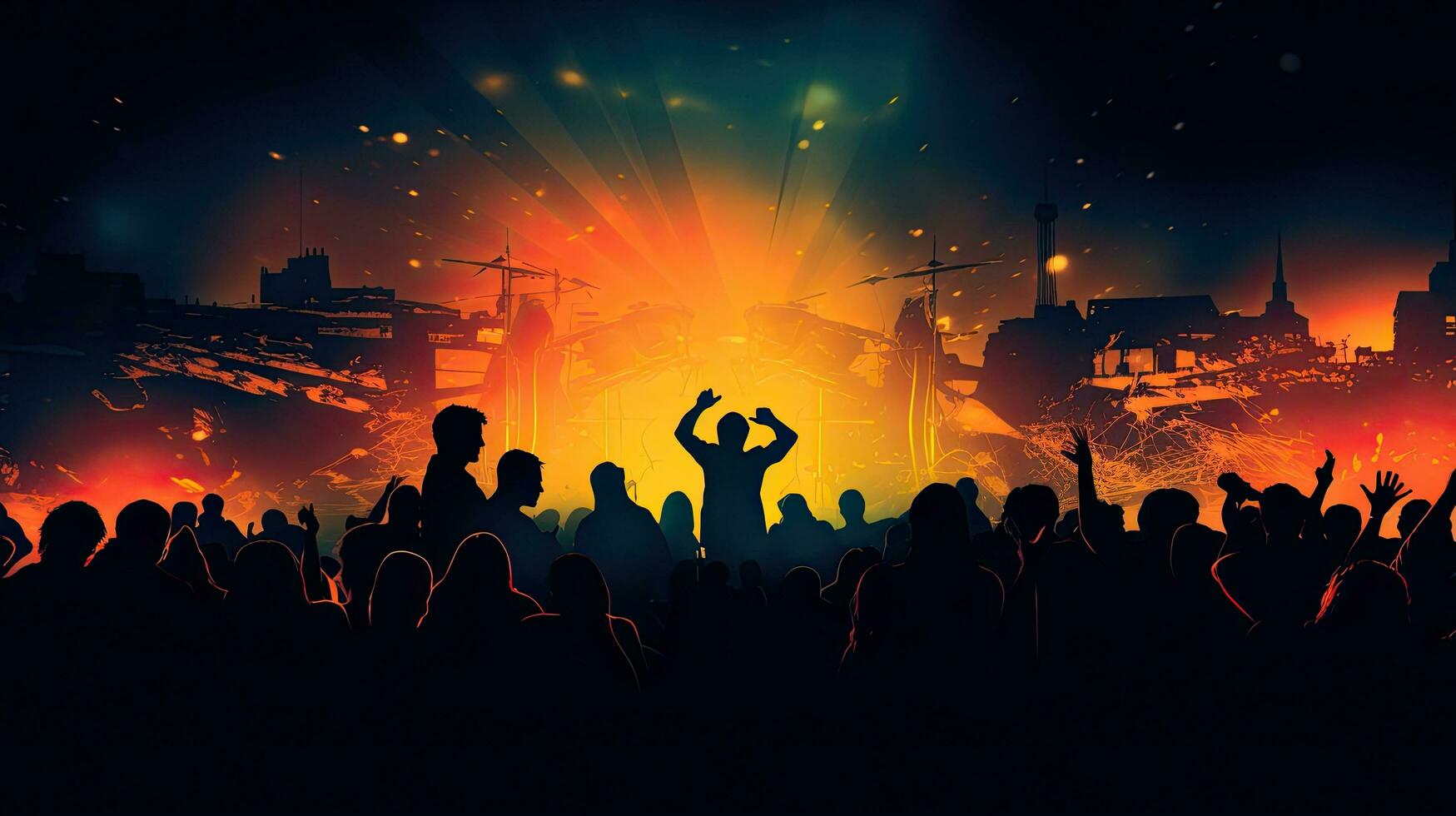 Background image of people at a concert photo