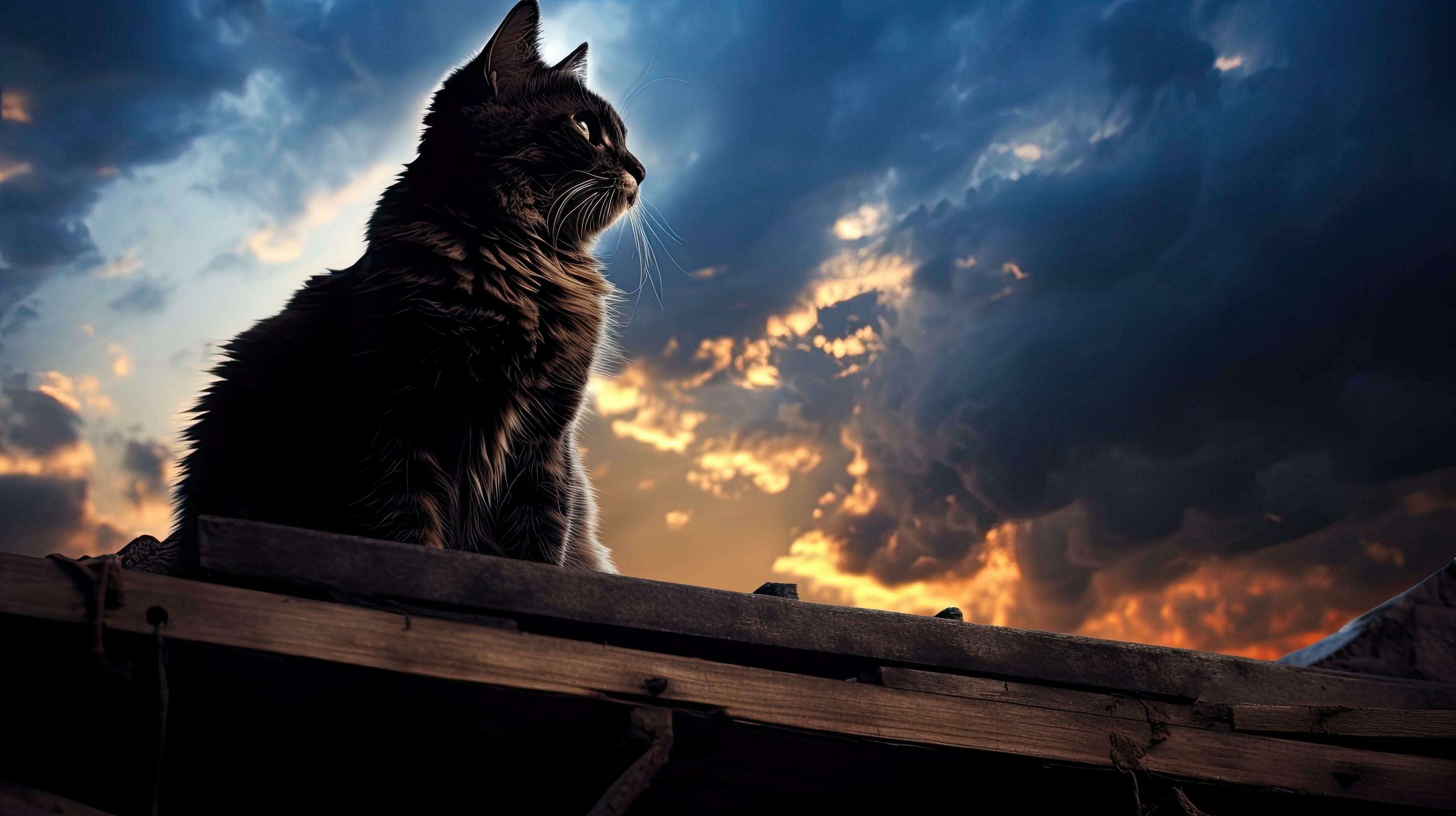 Design element Rooftop cat 27101841 Stock Photo at Vecteezy