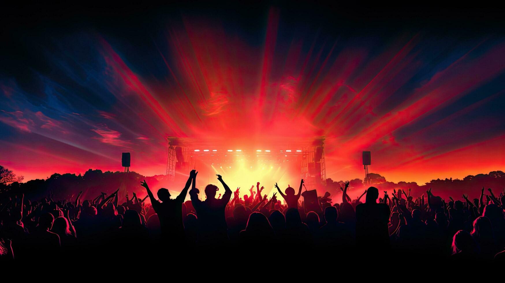 Background image of people at a concert photo