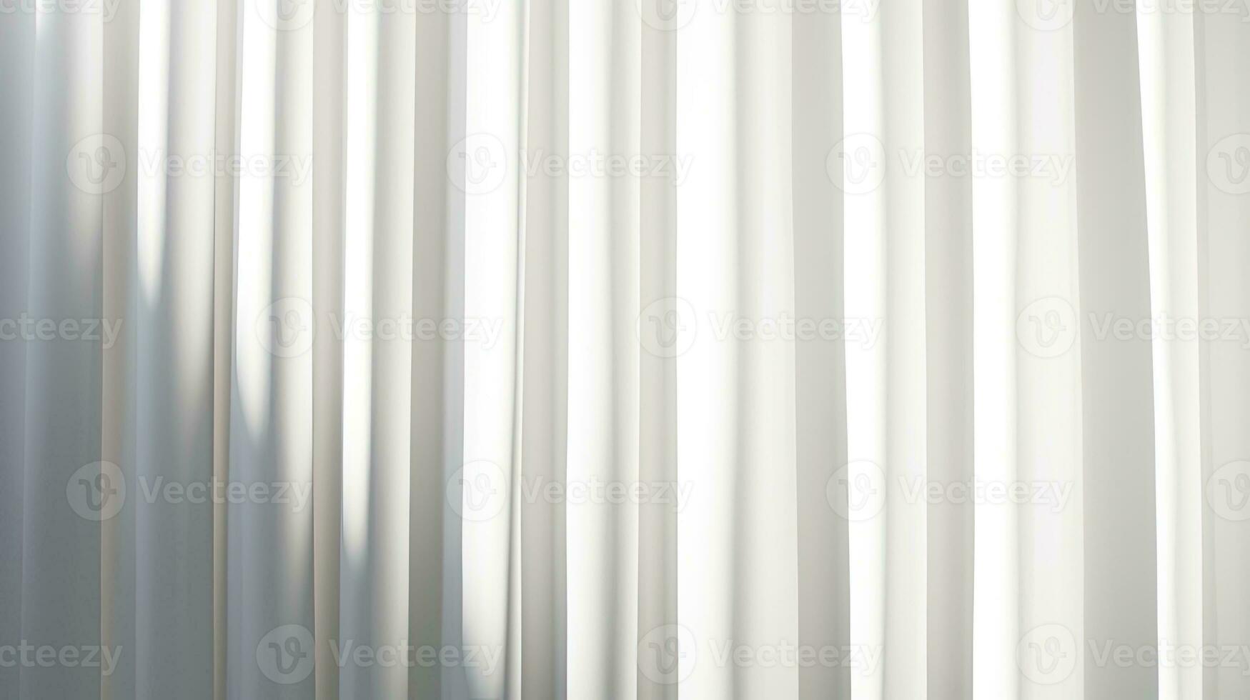 Light and shadows cast by curtains and silhouettes on a white wall Bright day sunlight Template empty area for text photo