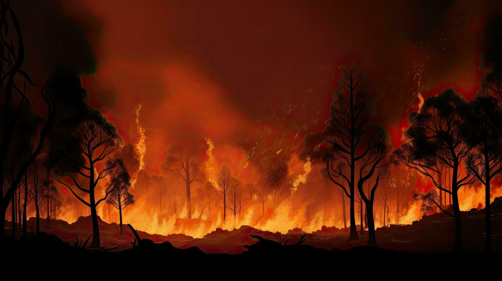 Fire in Spanish region of Asturias photo