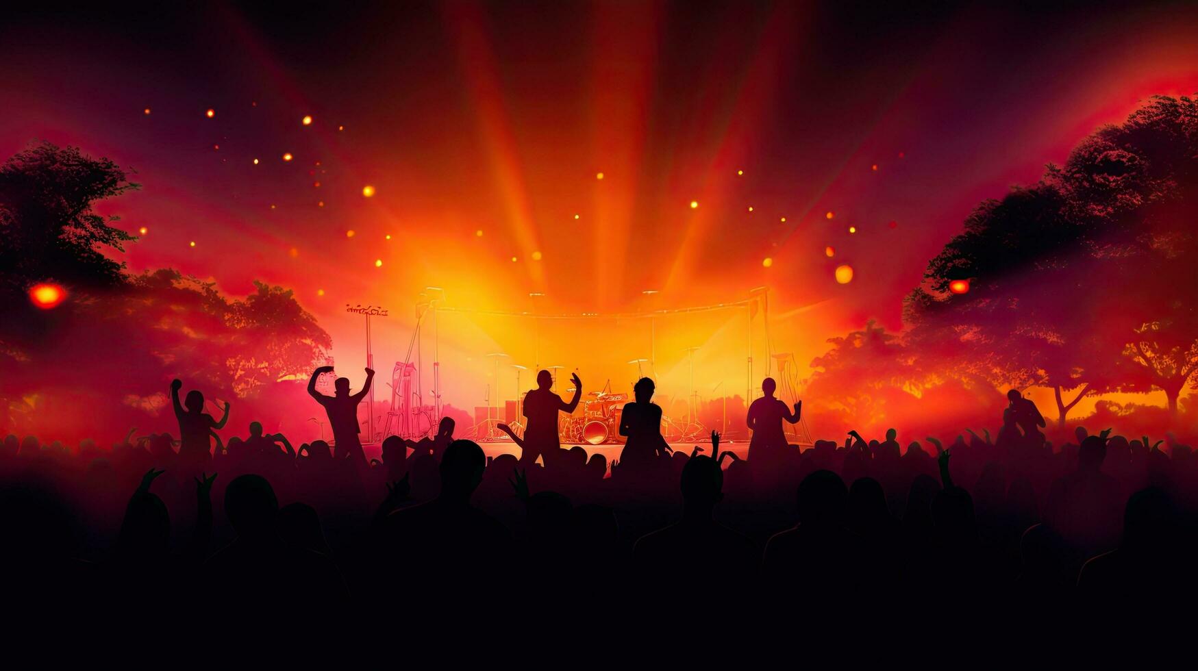 Background image of people at a concert photo