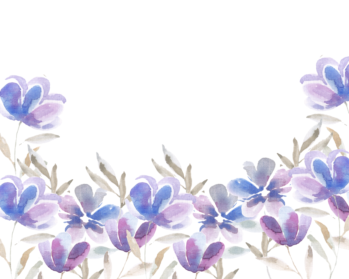 Purple Splash Watercolor Flower Background png